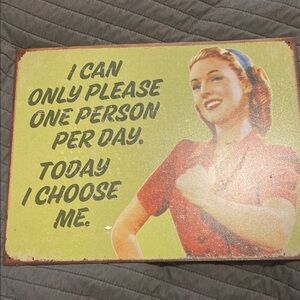 Retro Style Metal Sign with Quote